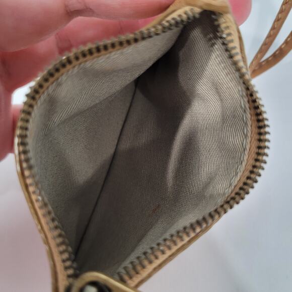 Auth Bally Brown Leather Mini Coin Case Small Wallet Pouch Zip 3x2 Strap Charm - Picture 3 of 9